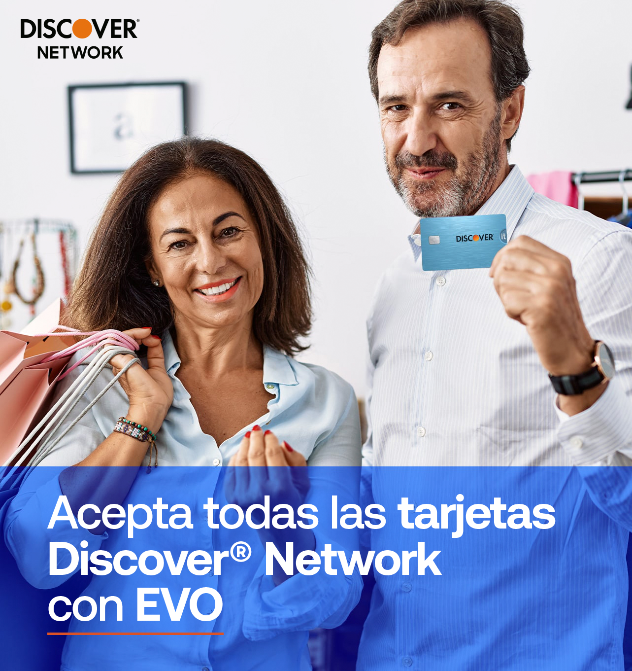 Acepta tarjetas Discover con EVO